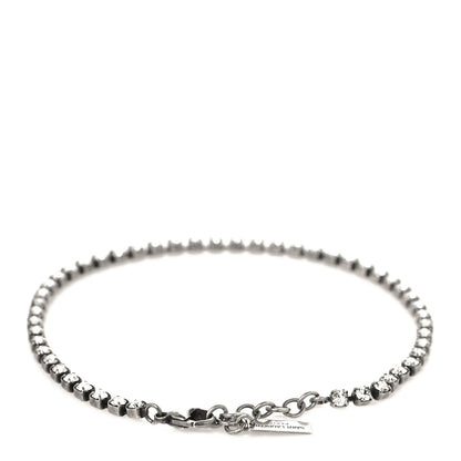 Saint Laurent Metal Crystal Smoking Anklet Silver 3 of 4