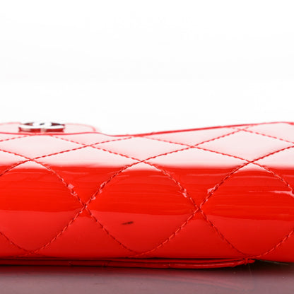 Chanel Patent Quilted Large Flap Wallet Red 6 of 10