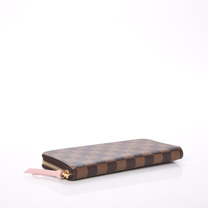 Louis Vuitton Damier Ebene Clemence Wallet Rose Ballerine 4 of 7