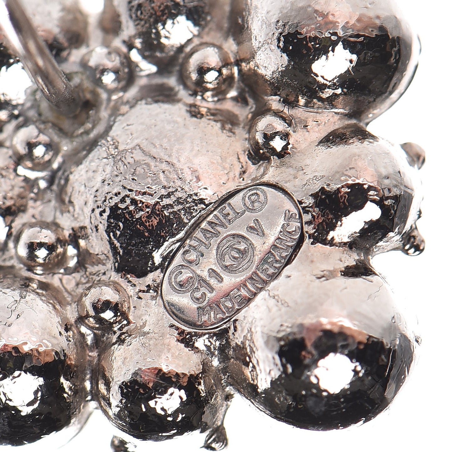 Crystal CC Earrings Silver