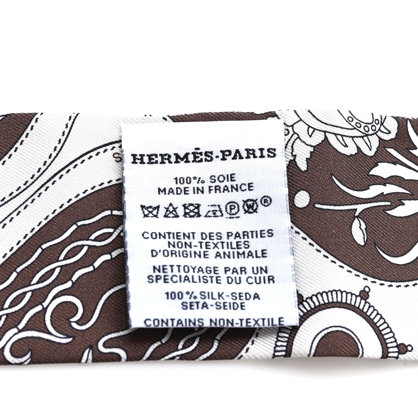 Silk Festival Des Amazones Bandana Fringed Twilly Craie Brun