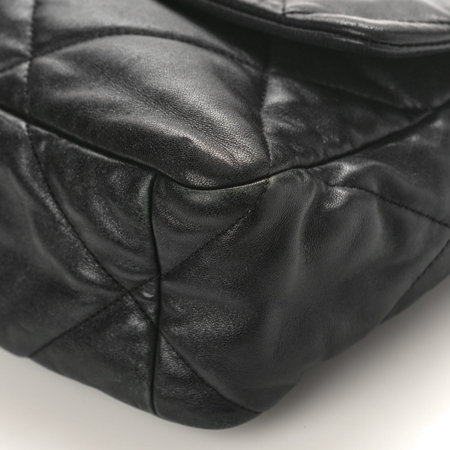 Lambskin Quilted Large Chanel 19 Flap Black