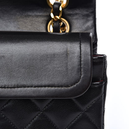 Chanel Lambskin Quilted Small Double Flap Black 13 of 14
