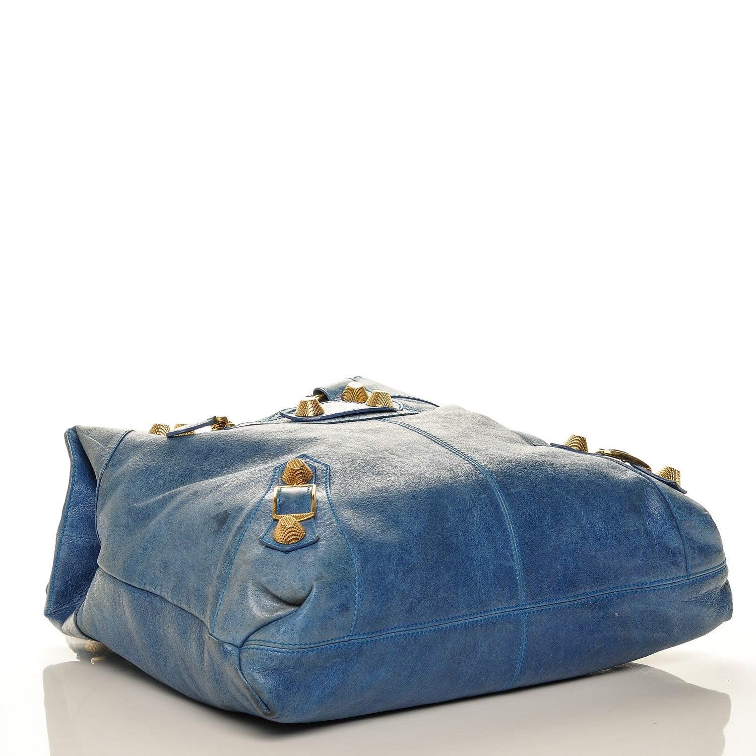 Balenciaga Chevre Giant 21 Gold Hardware Brief Bleu 4 of 6