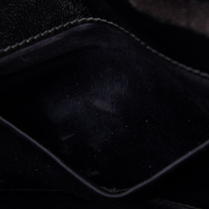 Saint Laurent Textured Patent Monogram Large Belle De Jour Clutch Black 7 of 11