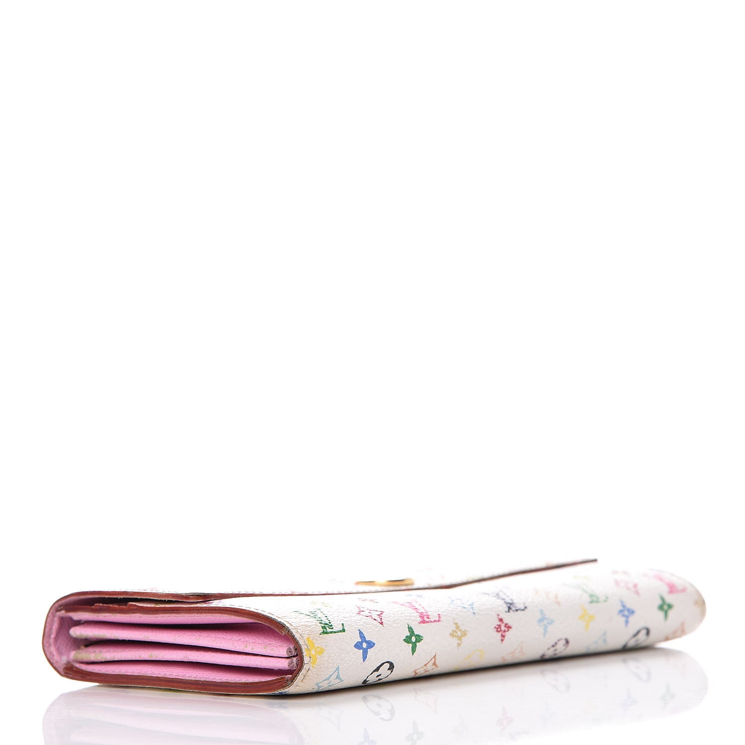 Louis Vuitton Monogram Multicolor Sarah Wallet White Litchi 4 of 24