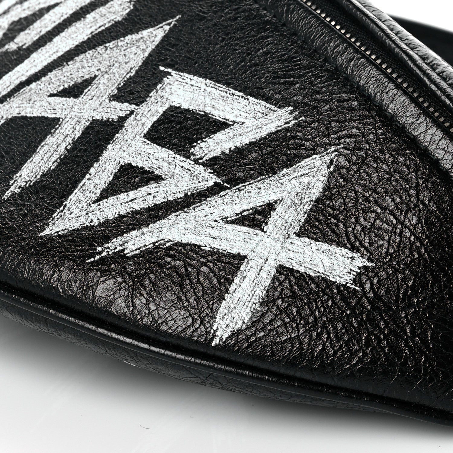 Balenciaga Agneau Arena Graffiti All Over XS Souvenir Belt Bag Black White 9 of 10