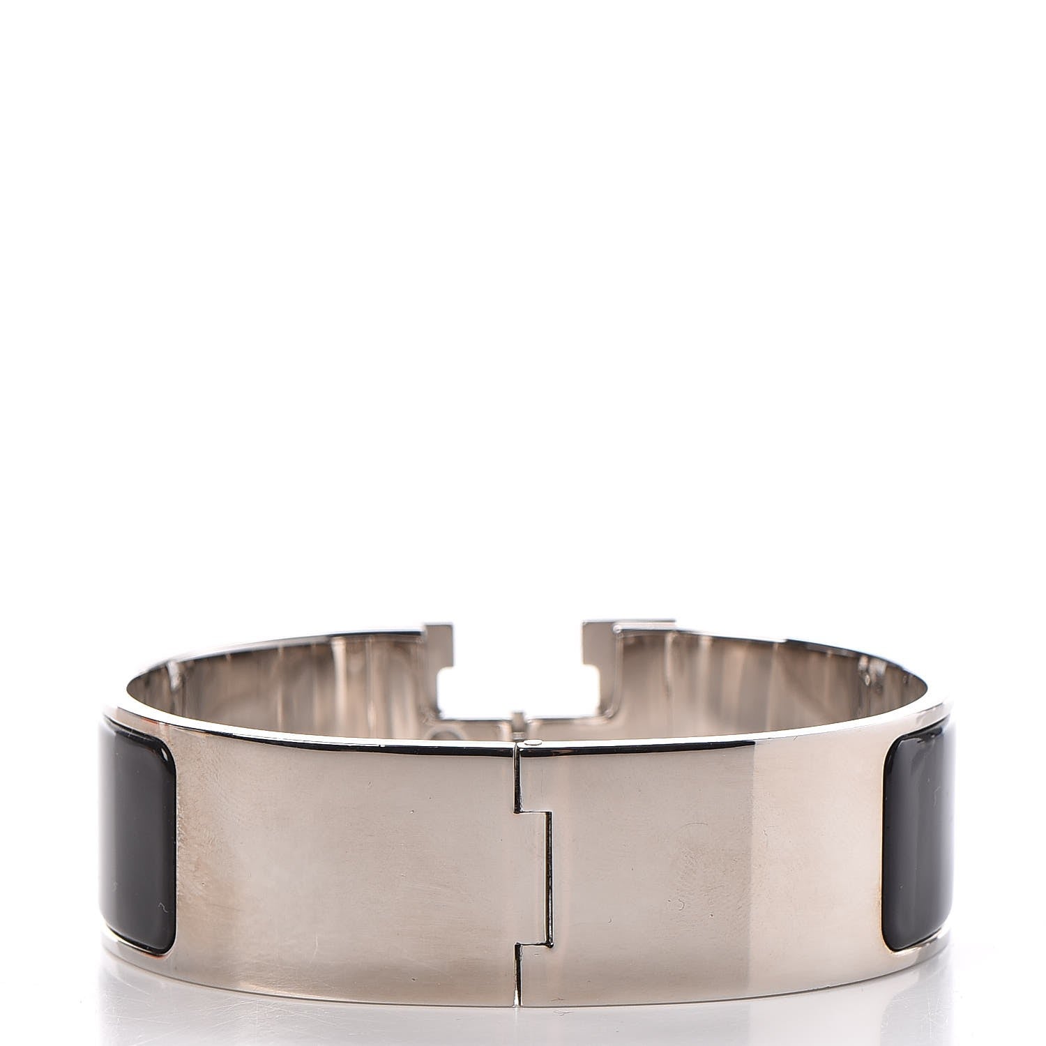 Hermes Enamel Wide Clic Clac H Bracelet GM Black 3 of 5
