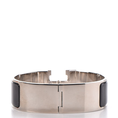 Hermes Enamel Wide Clic Clac H Bracelet GM Black 3 of 5