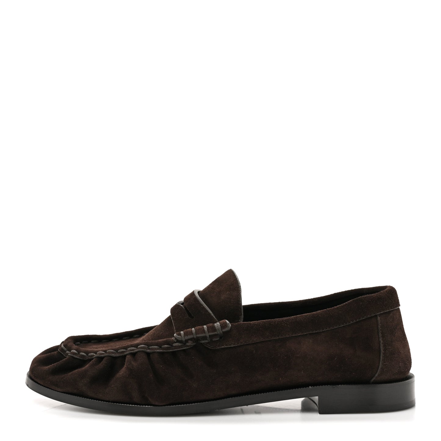 Suede Le Loafer Penny Slippers 38.5 Dark Chocolate