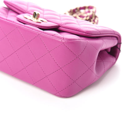 Chanel Lambskin Quilted Mini Square Flap Purple 7 of 11