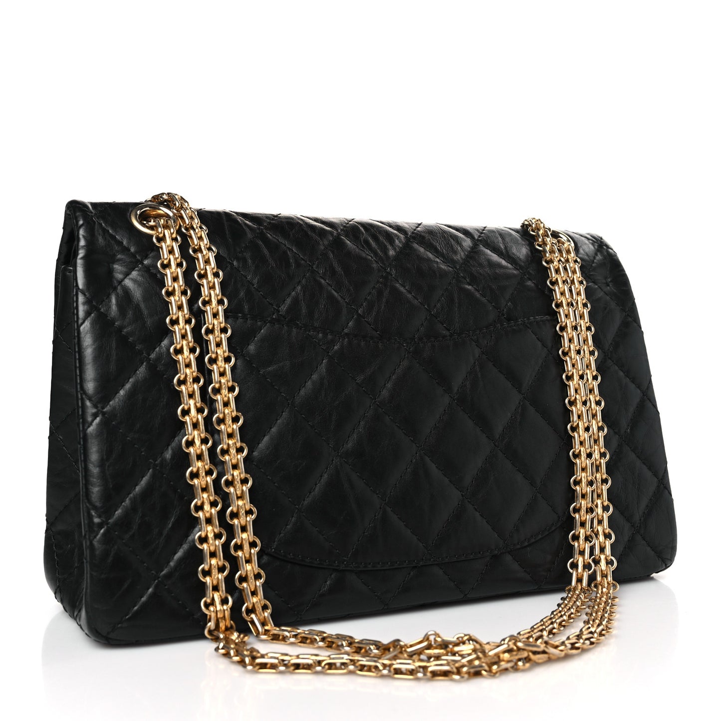 Aged Calfskin Quilted 2.55 Reissue 226 Flap Black