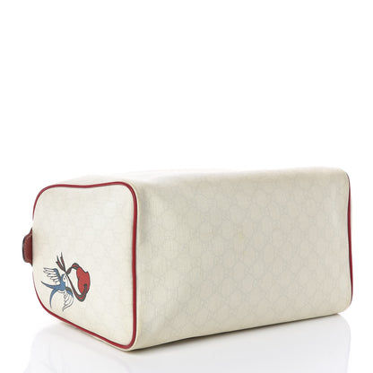 Gucci Coated Canvas Monogram Medium Tattoo Birds Joy Boston Off White Red 4 of 12