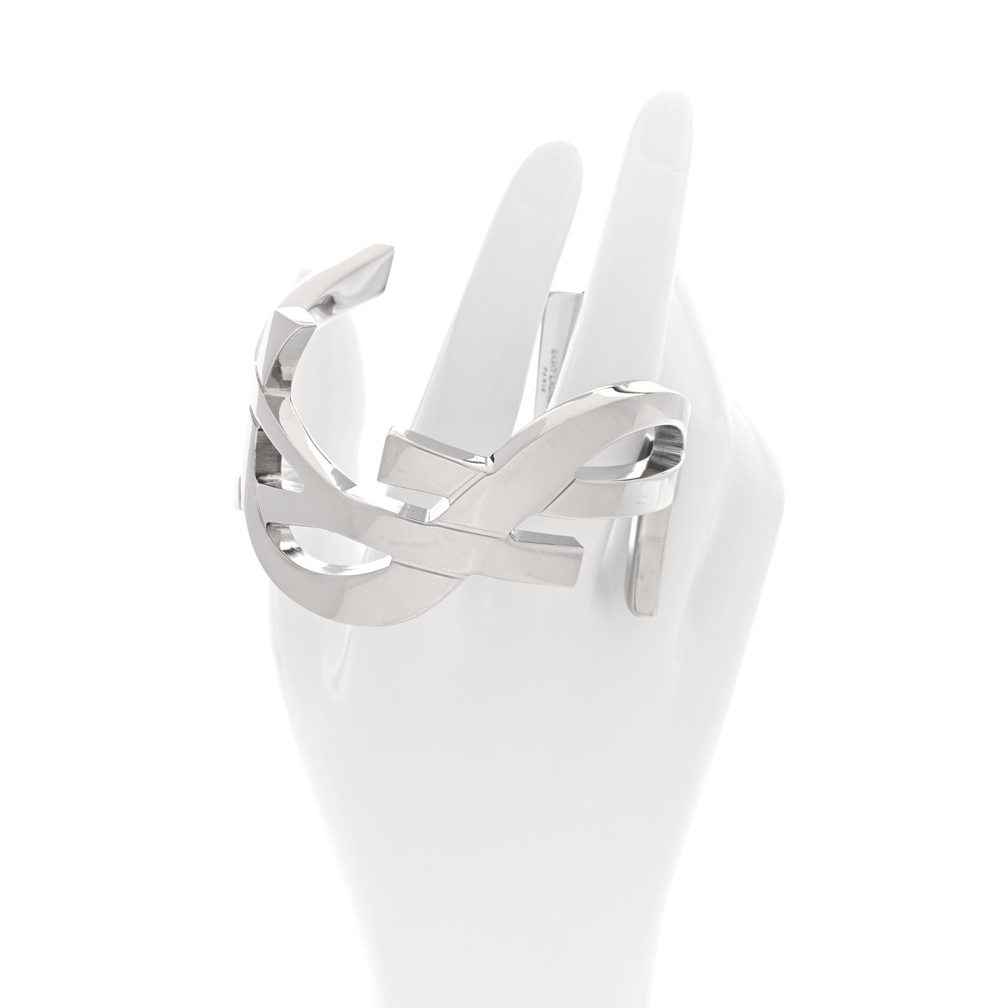 Brass Monogram Cuff Bracelet Palladium