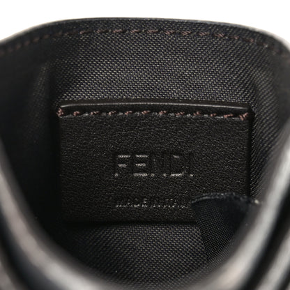 Fendi Vitello Cruise Bi-Color FF 1974 Embossed Card Holder Maya Black Argento 6 of 7