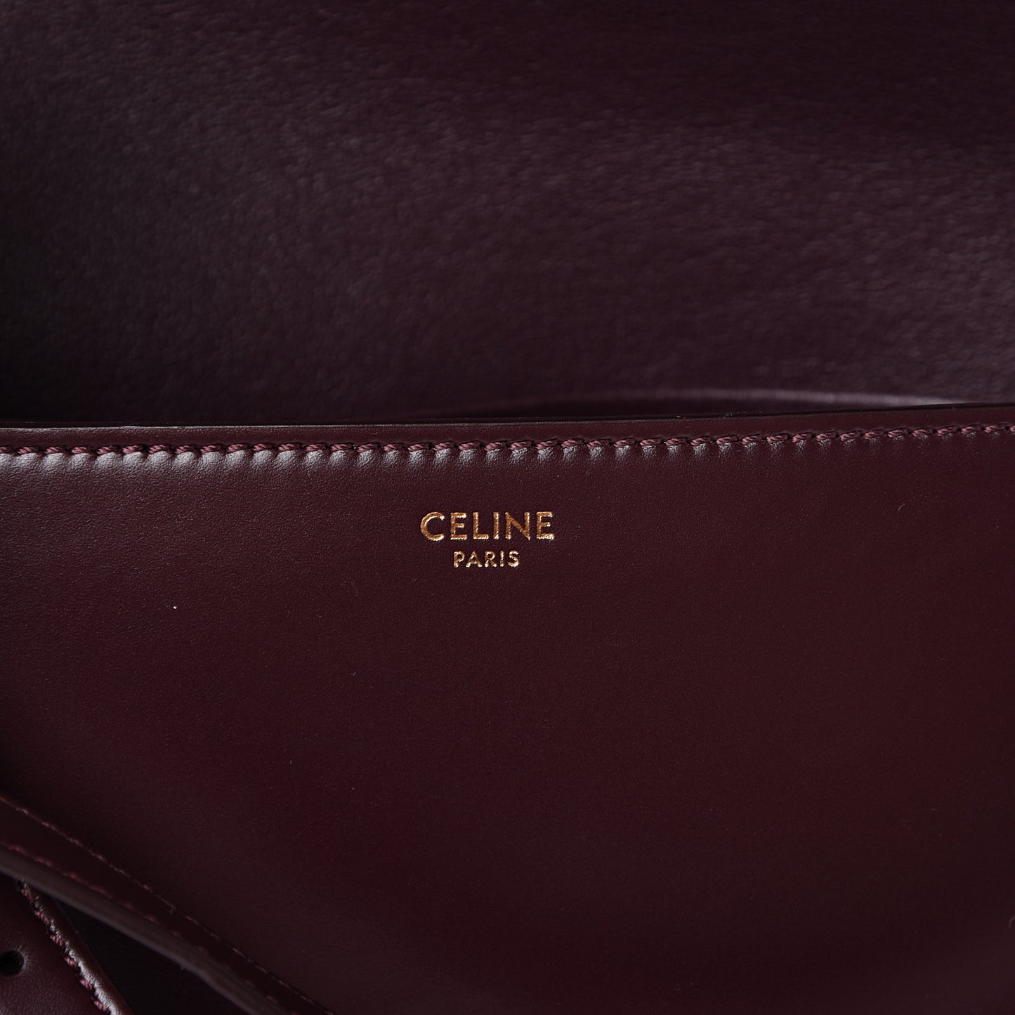 Satinated Calfskin Medium Crecy Bag Burgundy