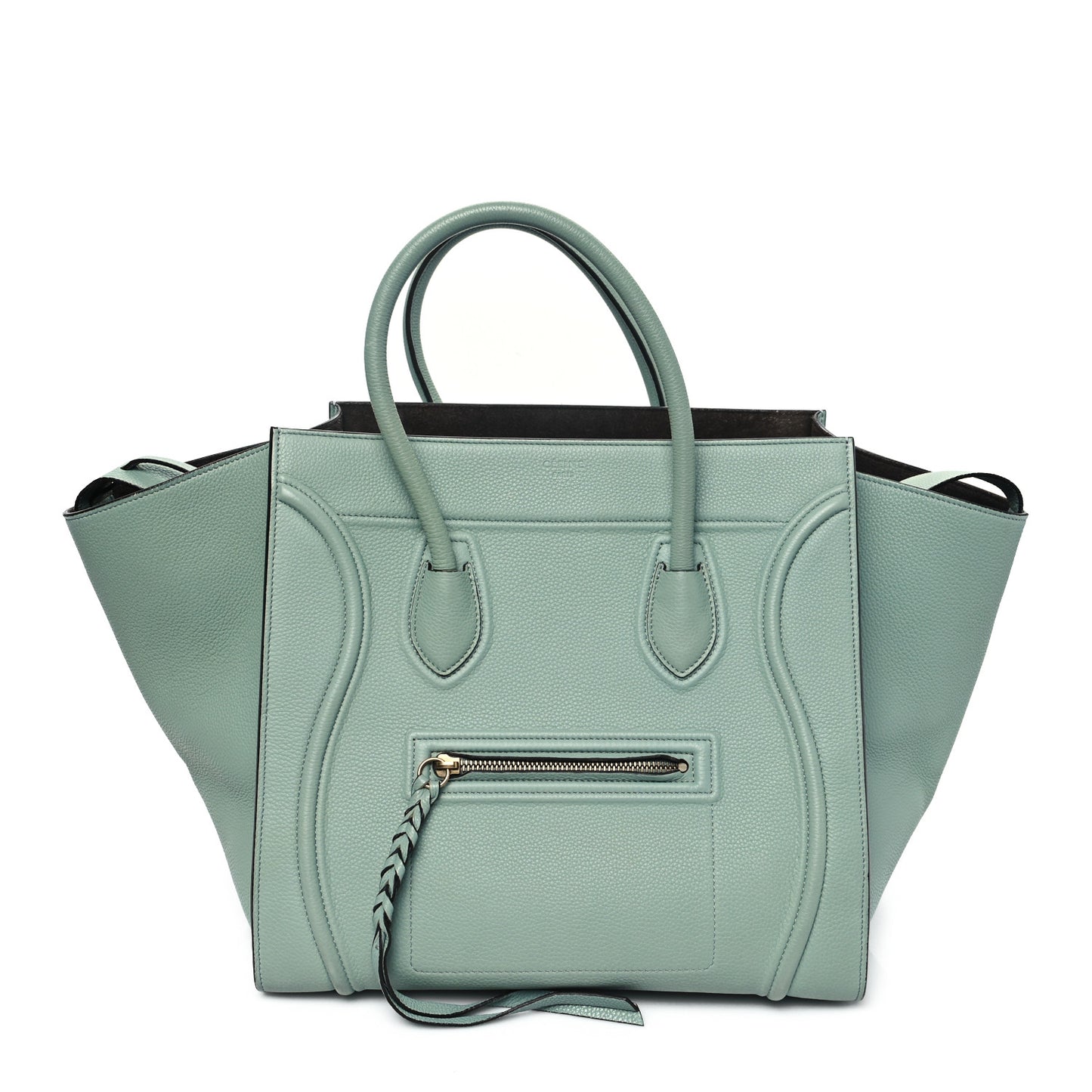 Baby Grained Calfskin Medium Phantom Luggage Jade