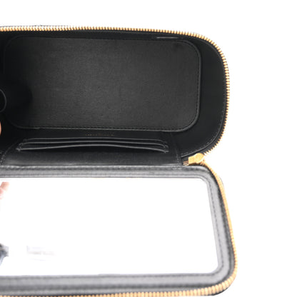Chanel Patent Enamel Quilted Small Coco Hearts Vanity Case With Chain Black 4 of 10