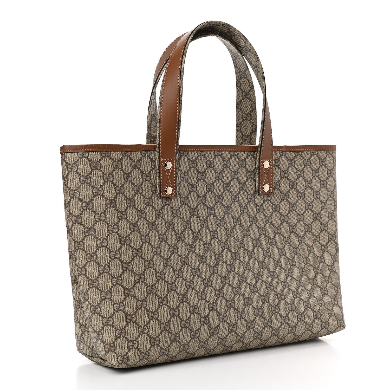 Gucci GG Plus Monogram Medium Signature Web Loop Tote Brown 3 of 10