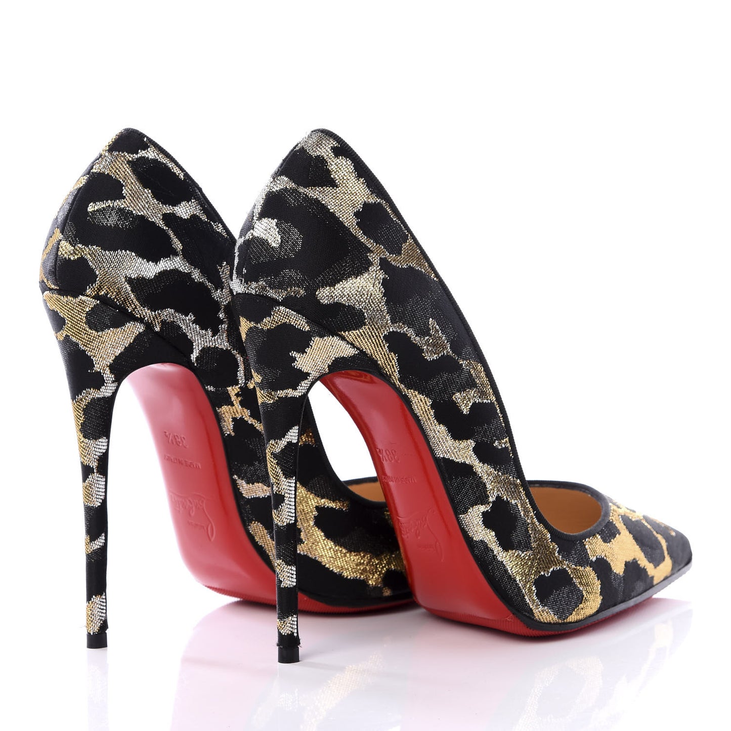 Lurex Feline So Kate 120 Pumps 38.5 Black Gold