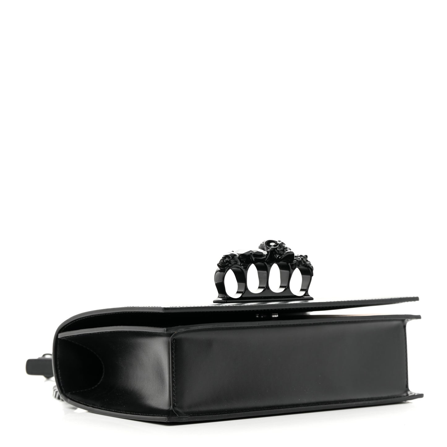 Calfskin Knuckle Shoulder Bag Black