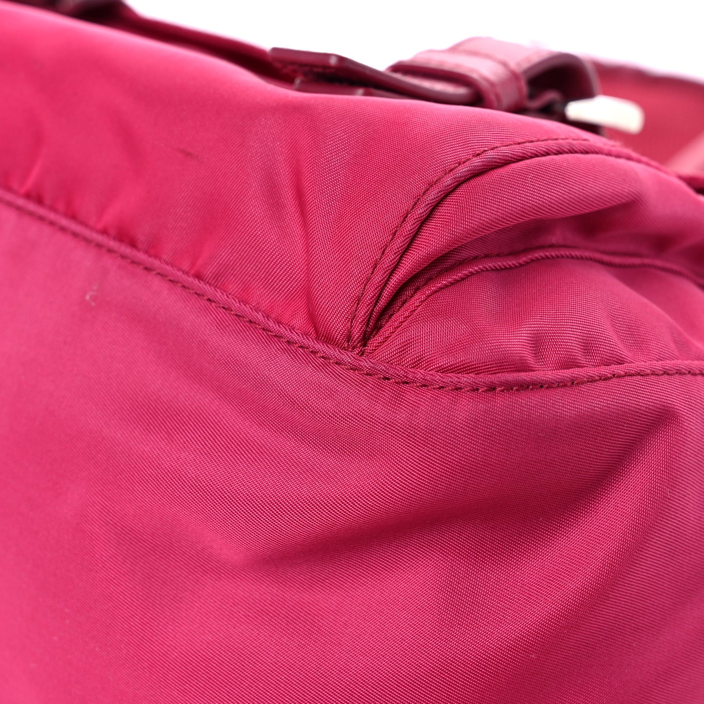 Tessuto Nylon Saffiano Messenger Bag Fuxia