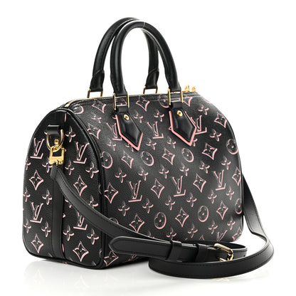 Louis Vuitton Monogram Fall for You Speedy Bandouliere 25 Black 3 of 9