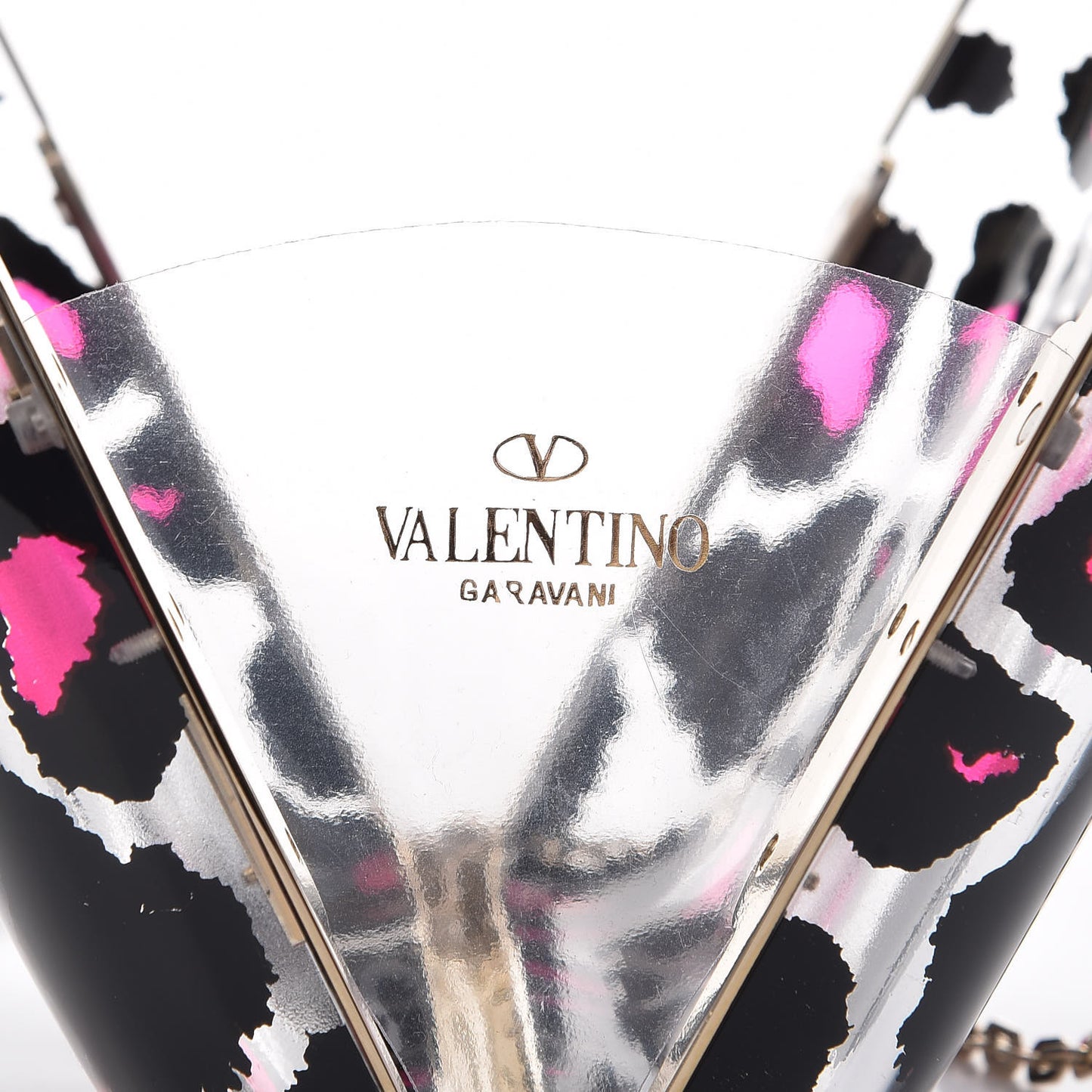 Plexiglass Leopard Print Clutch Pink