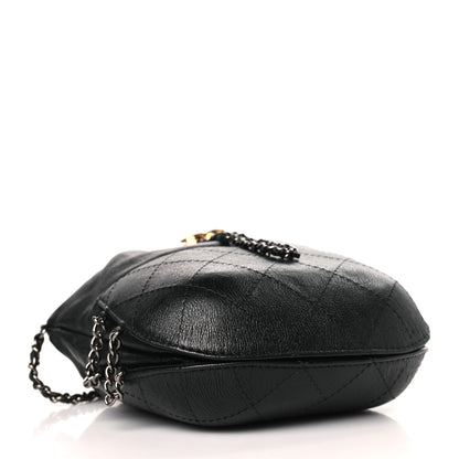 Chanel Calfskin Quilted Small Gabrielle Bucket Black 4 of 10