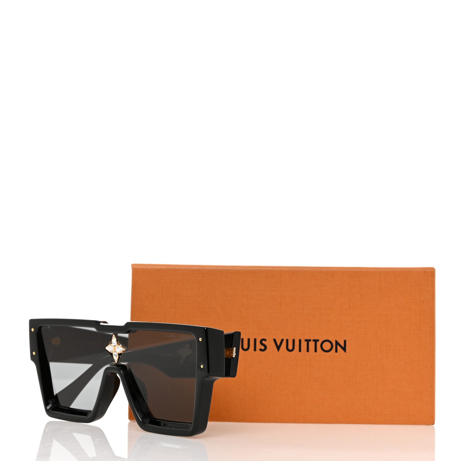 Louis Vuitton Acetate Swarovski Crystal Cyclone Sunglasses Z1578W Black 8 of 8