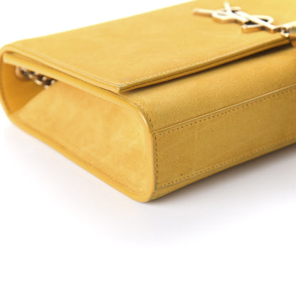 Saint Laurent Suede Medium Classic Monogram Kate Tassel Satchel Saffron Yellow 6 of 9