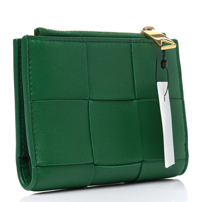 Bottega Veneta Nappa Intrecciato Bifold Zip Wallet Racing Green 3 of 7