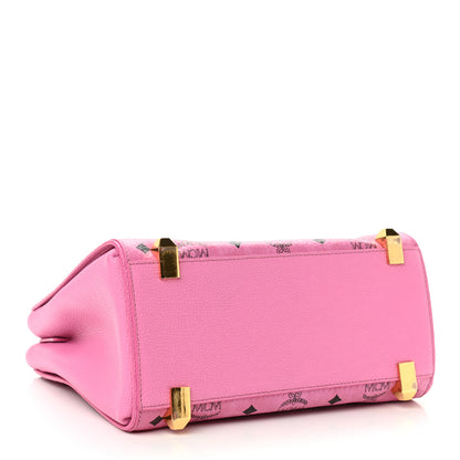 MCM Visetos Corina Shoulder Bag Pink 4 of 10