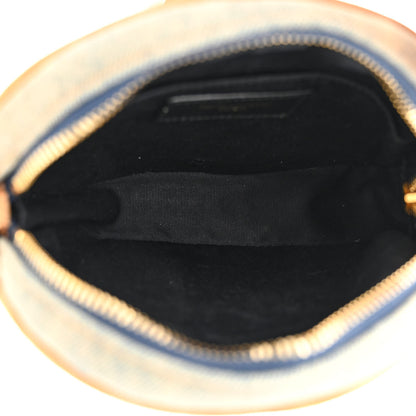 Saint Laurent Denim Quilted Monogram Round Crossbody Bag Rodeo Blue 5 of 11