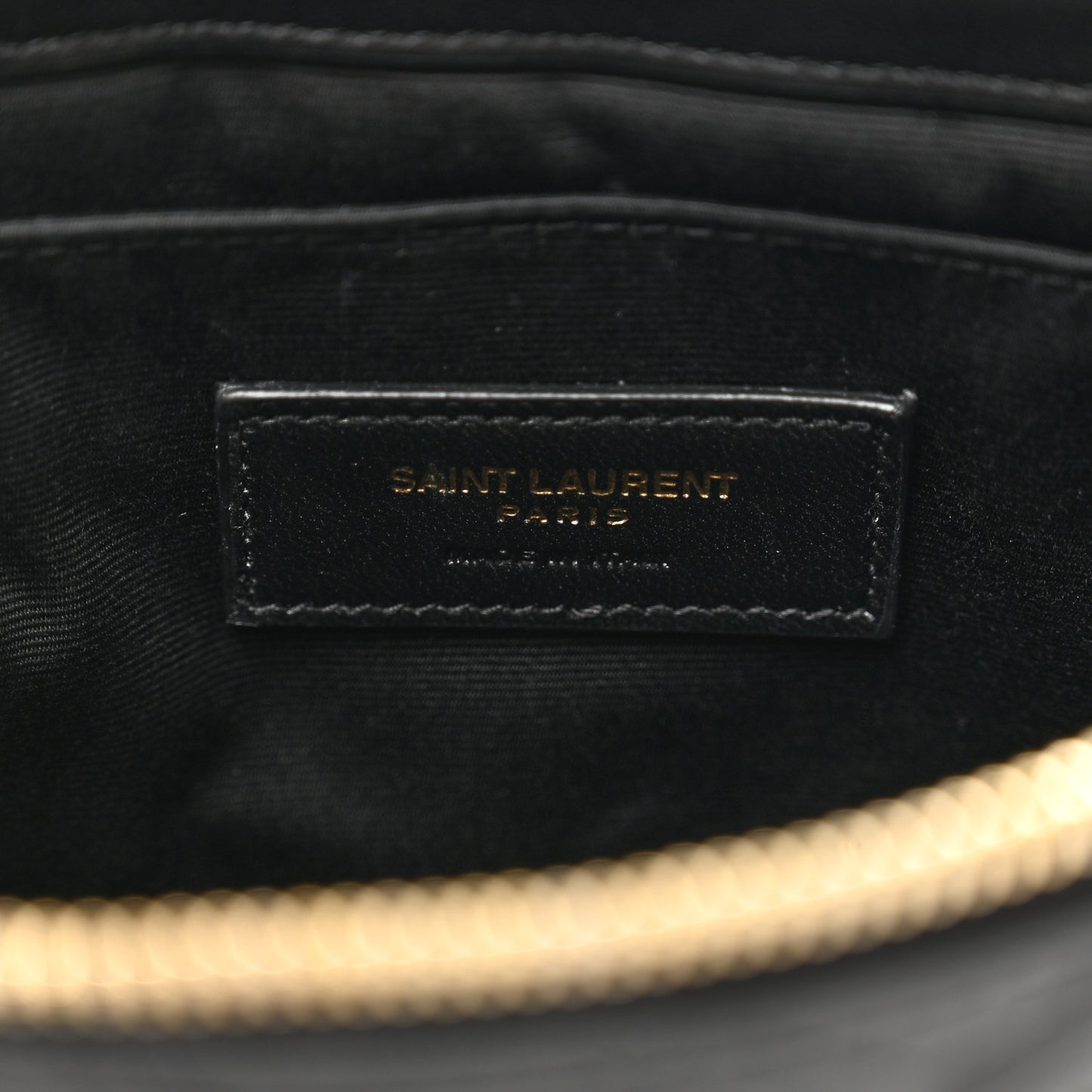 Calfskin Matelasse Chevron Monogram A5 Wristlet Black