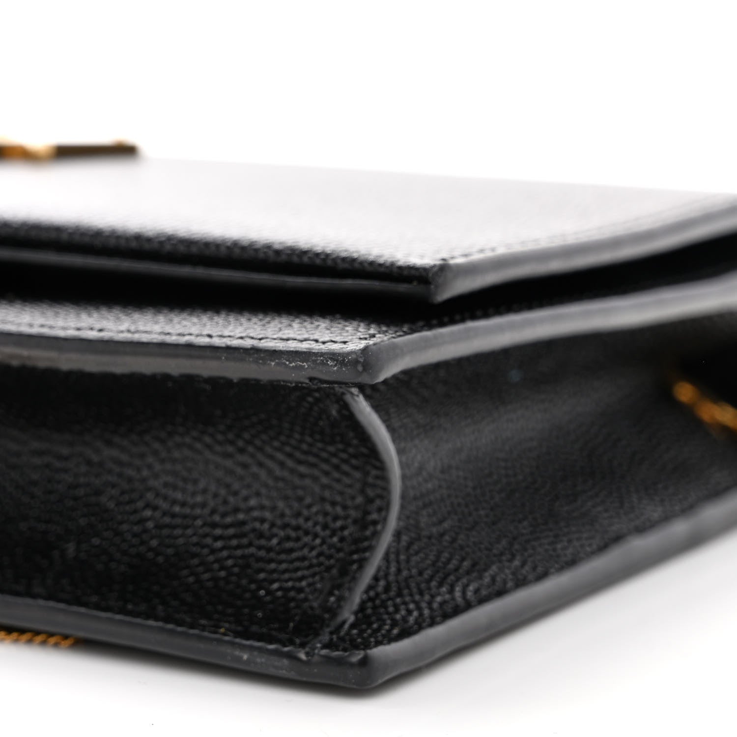 Saint Laurent Grain De Poudre Classic Monogram Kate Tassel Chain Wallet Black 10 of 10