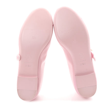 Chanel Lambskin Mary Jane Flats 37.5 Light Pink 6 of 10