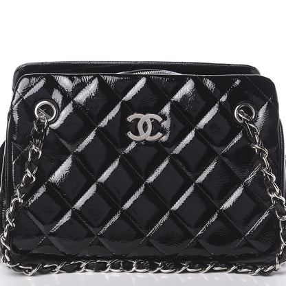 Chanel Patent Quilted Tote Black 8 of 10