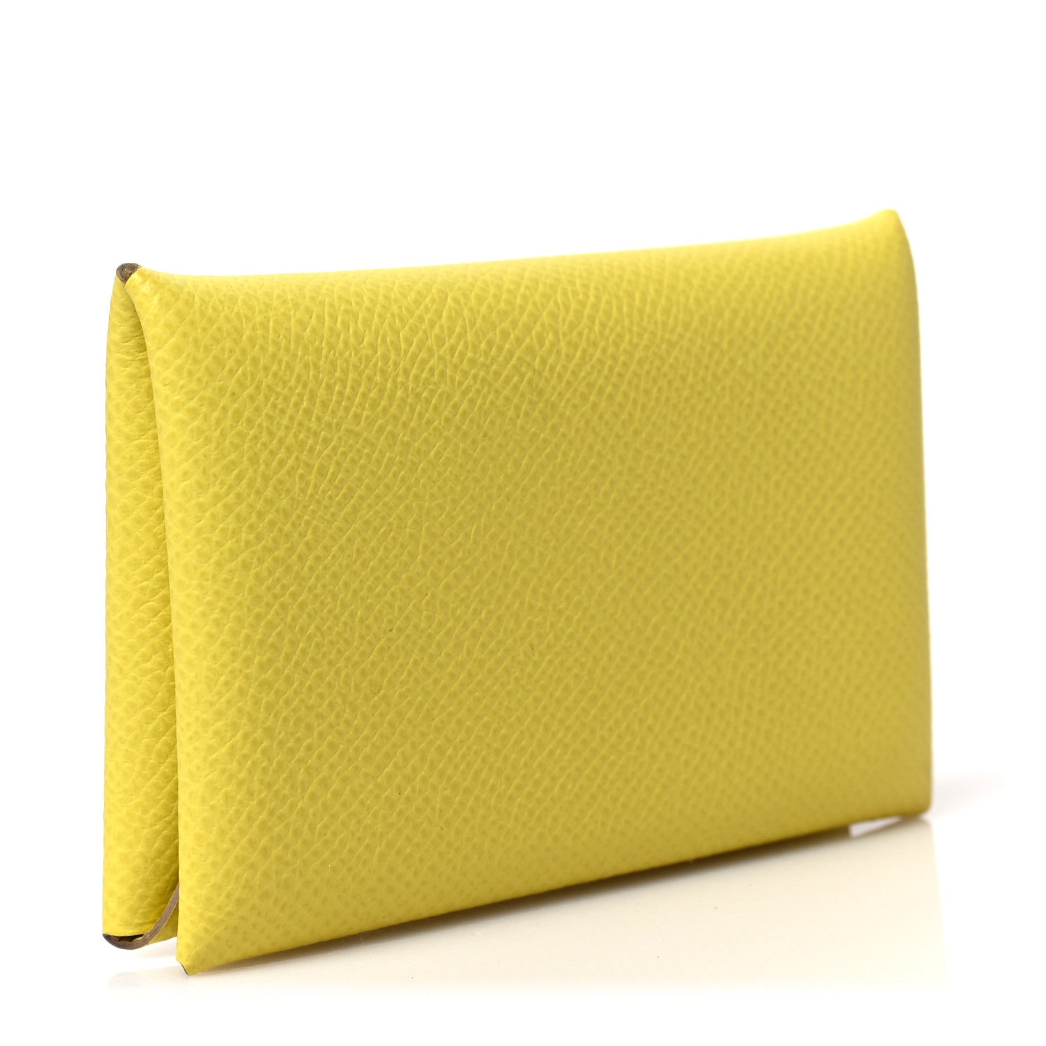 Hermes Epsom Calvi Card Case Lime 3 of 6
