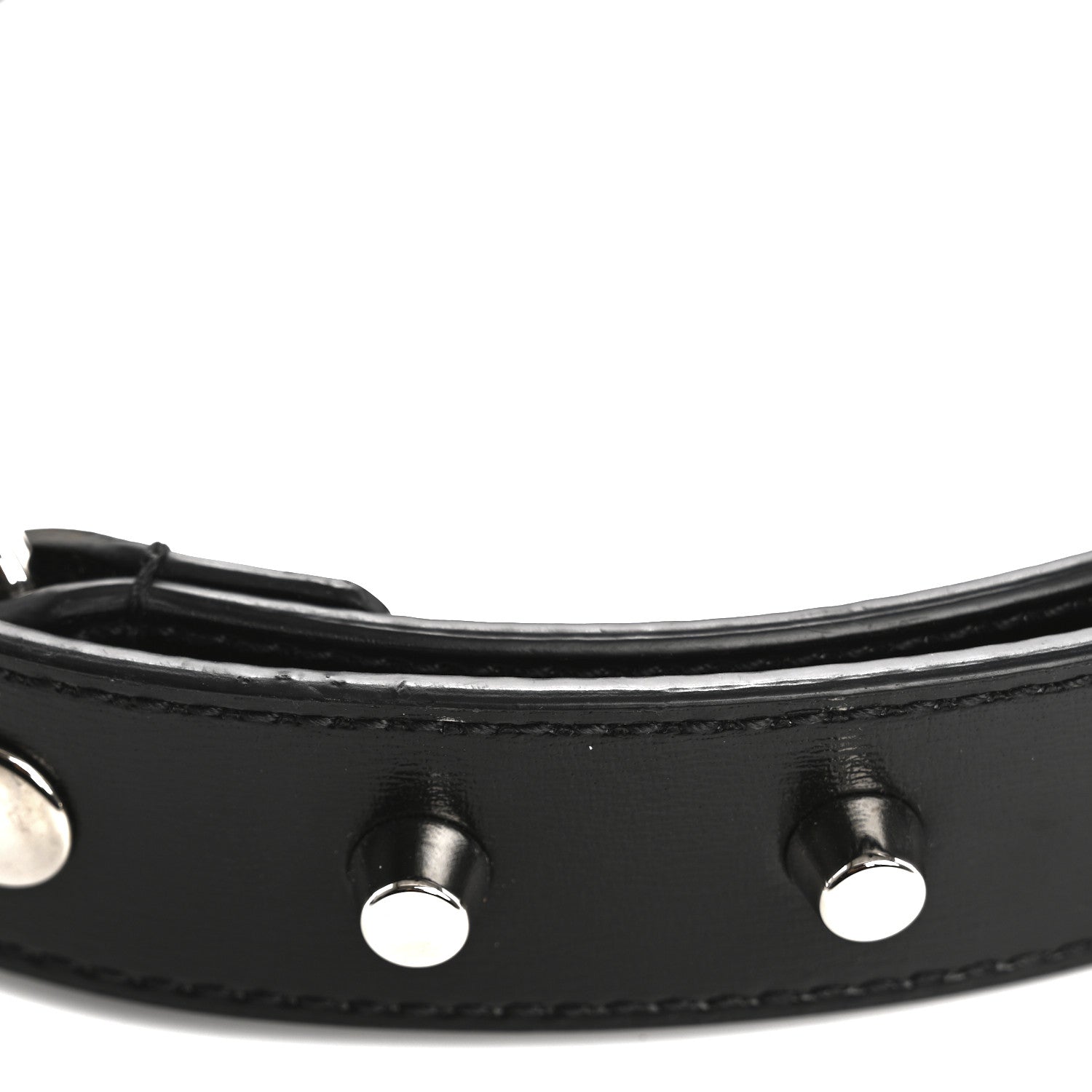 Gucci Calfskin Studded Logo Shoulder Strap Black 5 of 6