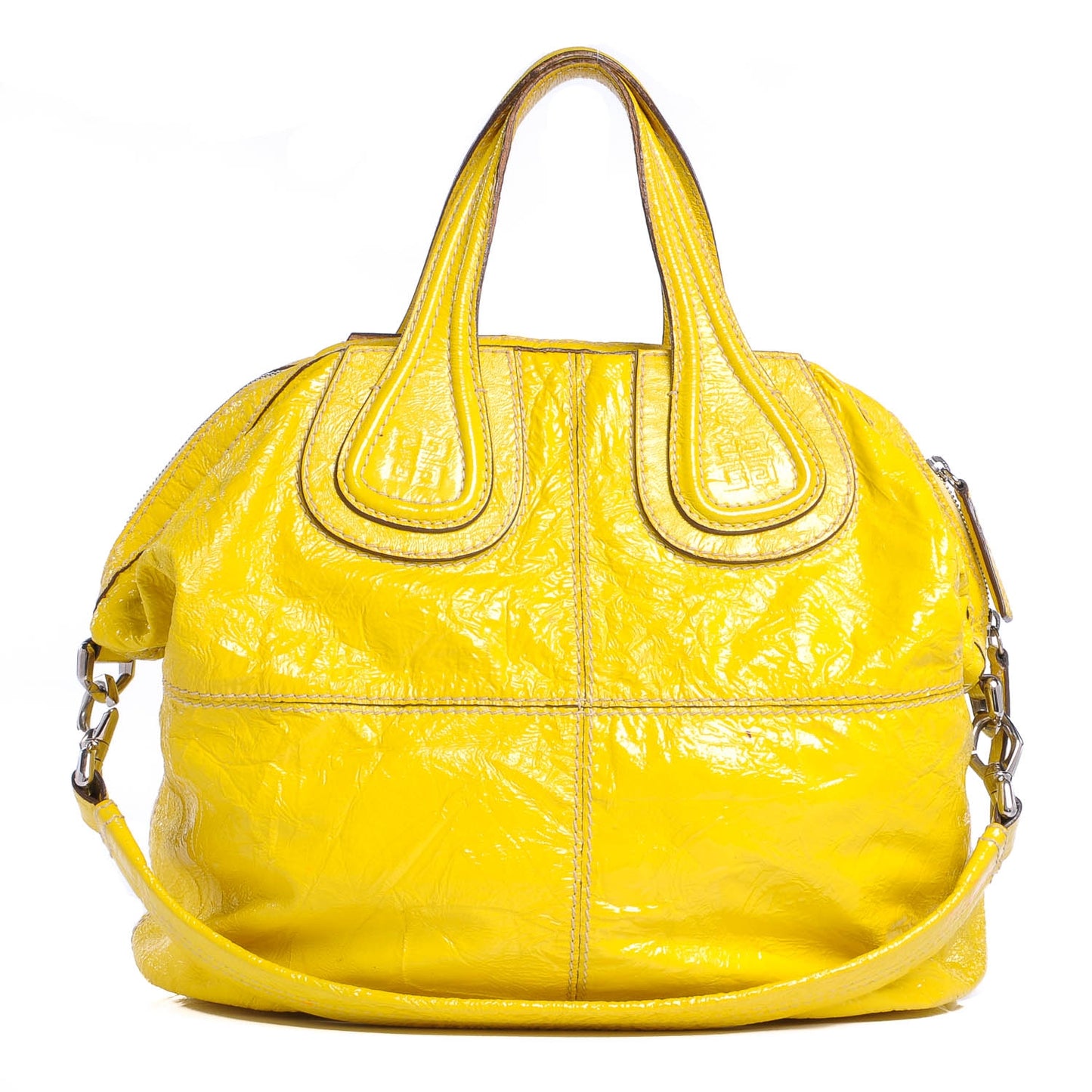Crinkled Patent Leather Medium Nightingale Yellow