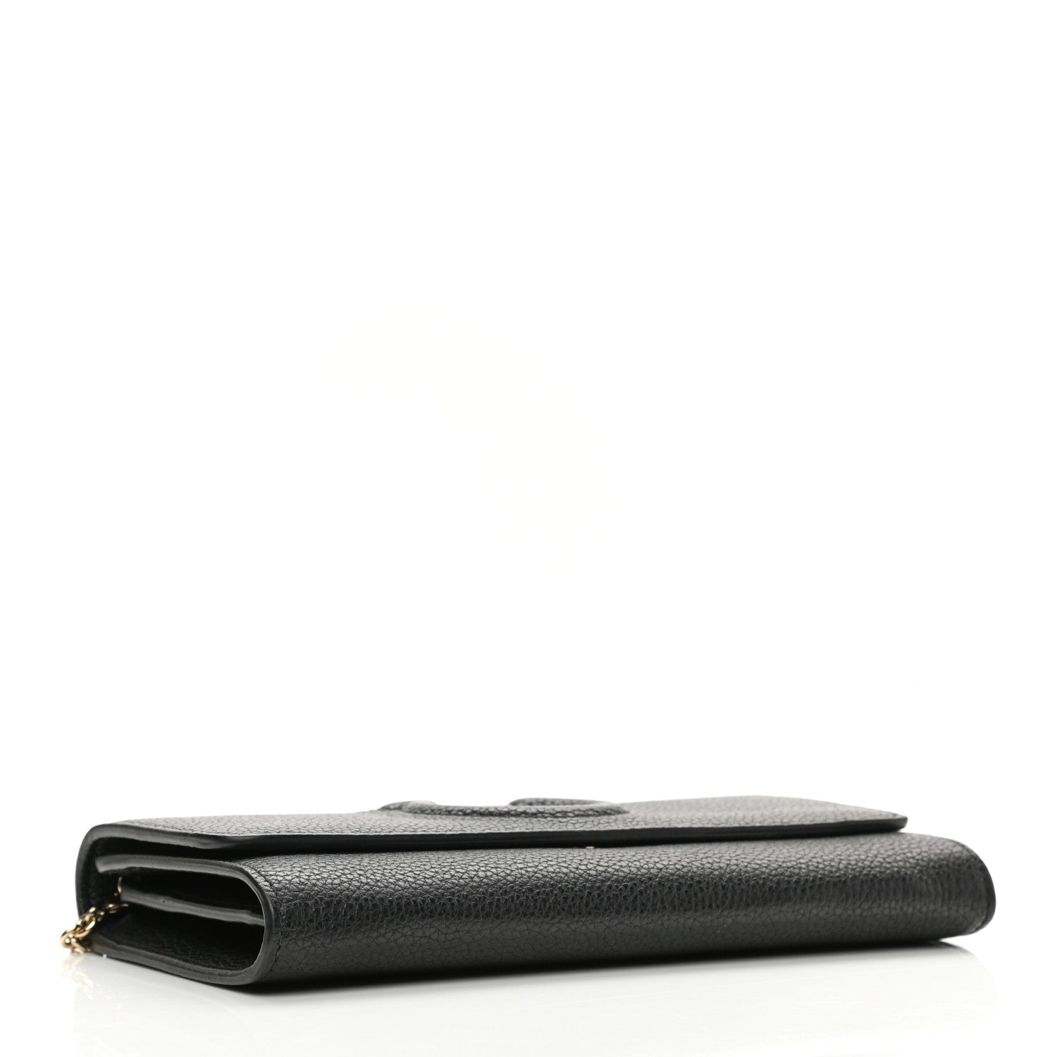 Salvatore Ferragamo Calfskin City Wallet On Chain Black 4 of 11