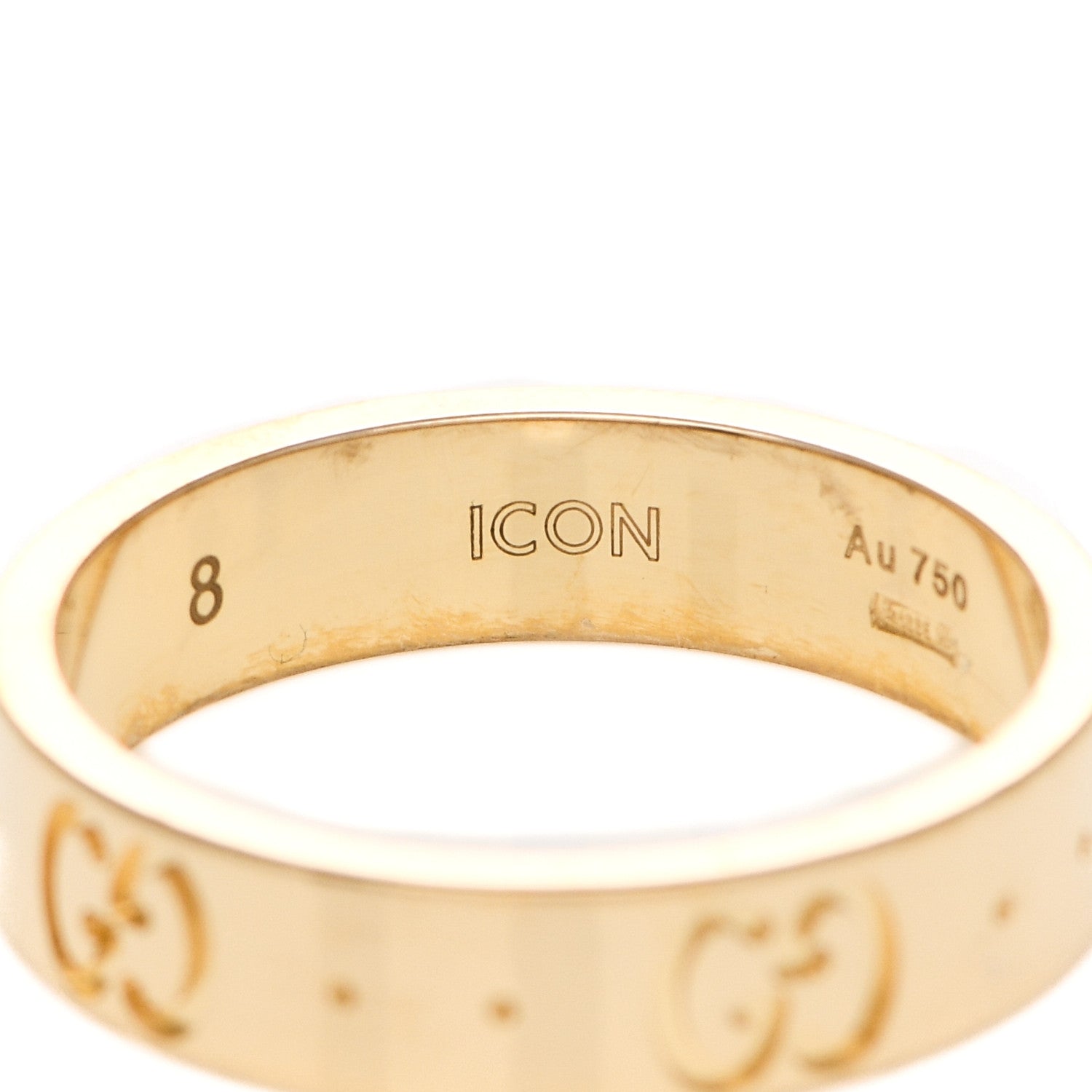 Gucci 18K Yellow Gold 4mm Icon Thin Band Ring 48 4.5 6 of 7
