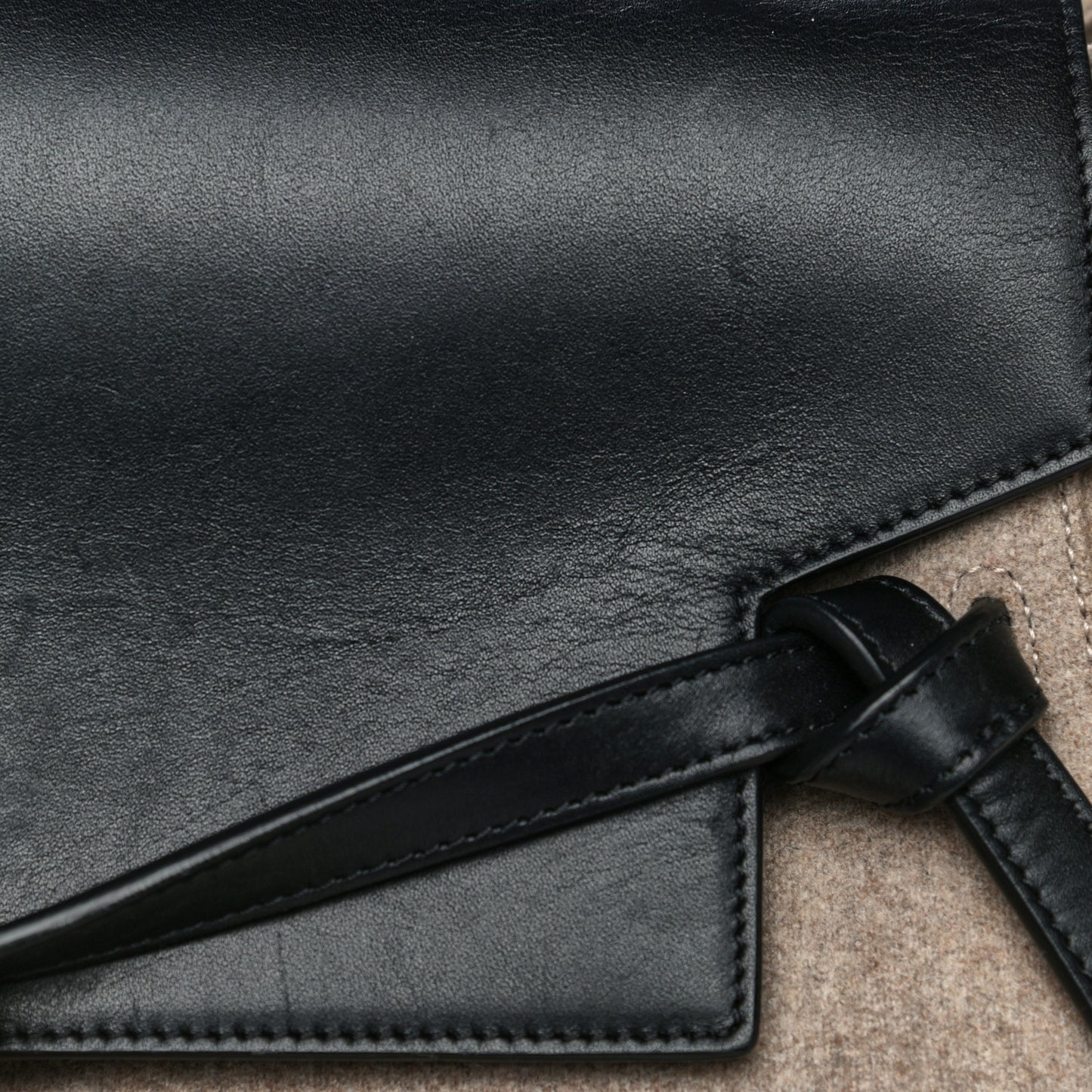 Felt Smooth Calfskin Mini Belt Bag Beige