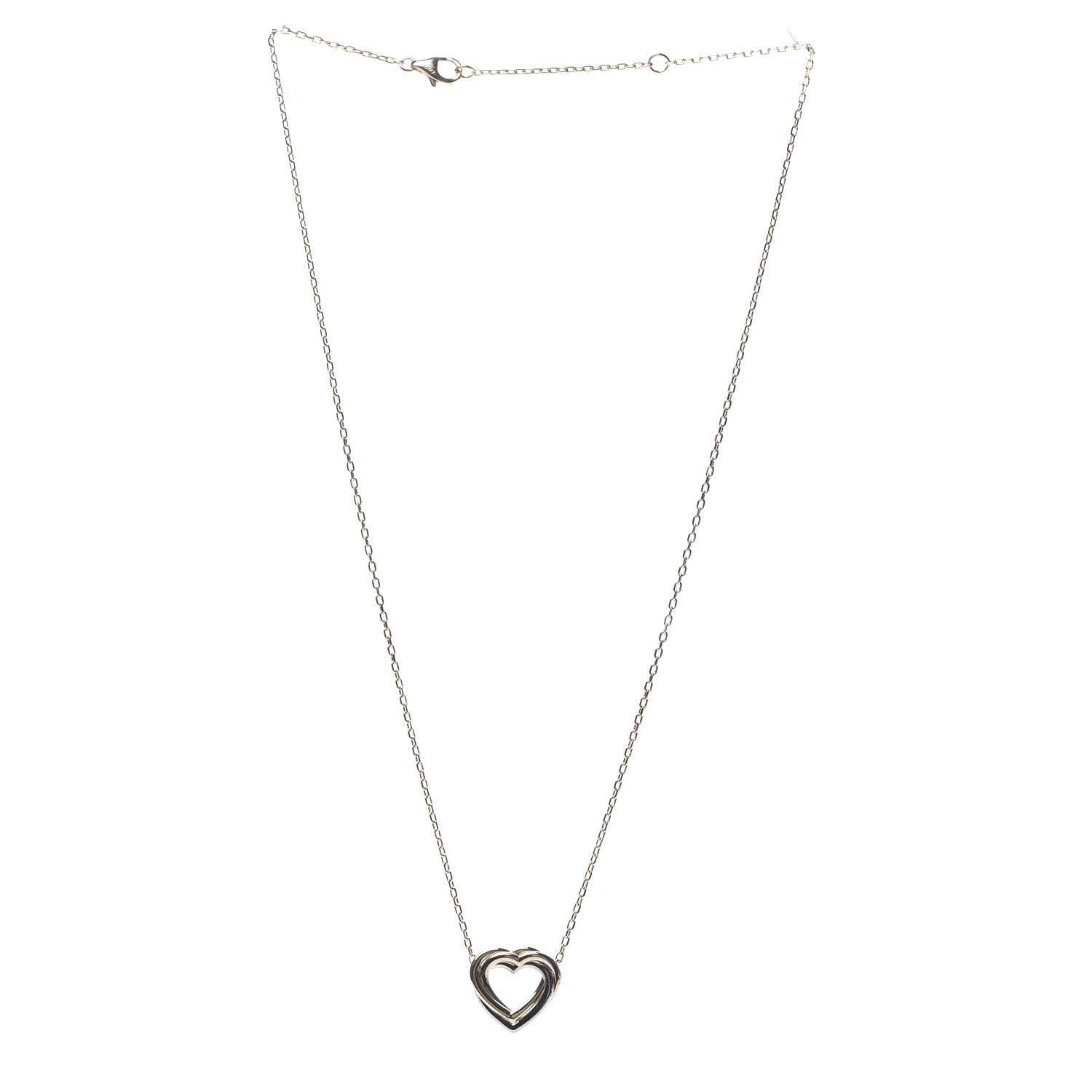 Cartier 18K Pink Yellow White Gold Trinity Heart Necklace 2 of 6
