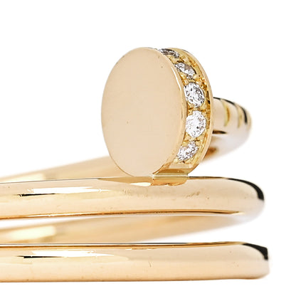 Cartier 18K Yellow Gold Diamond Double Juste Un Clou Ring 51 5.75 4 of 5