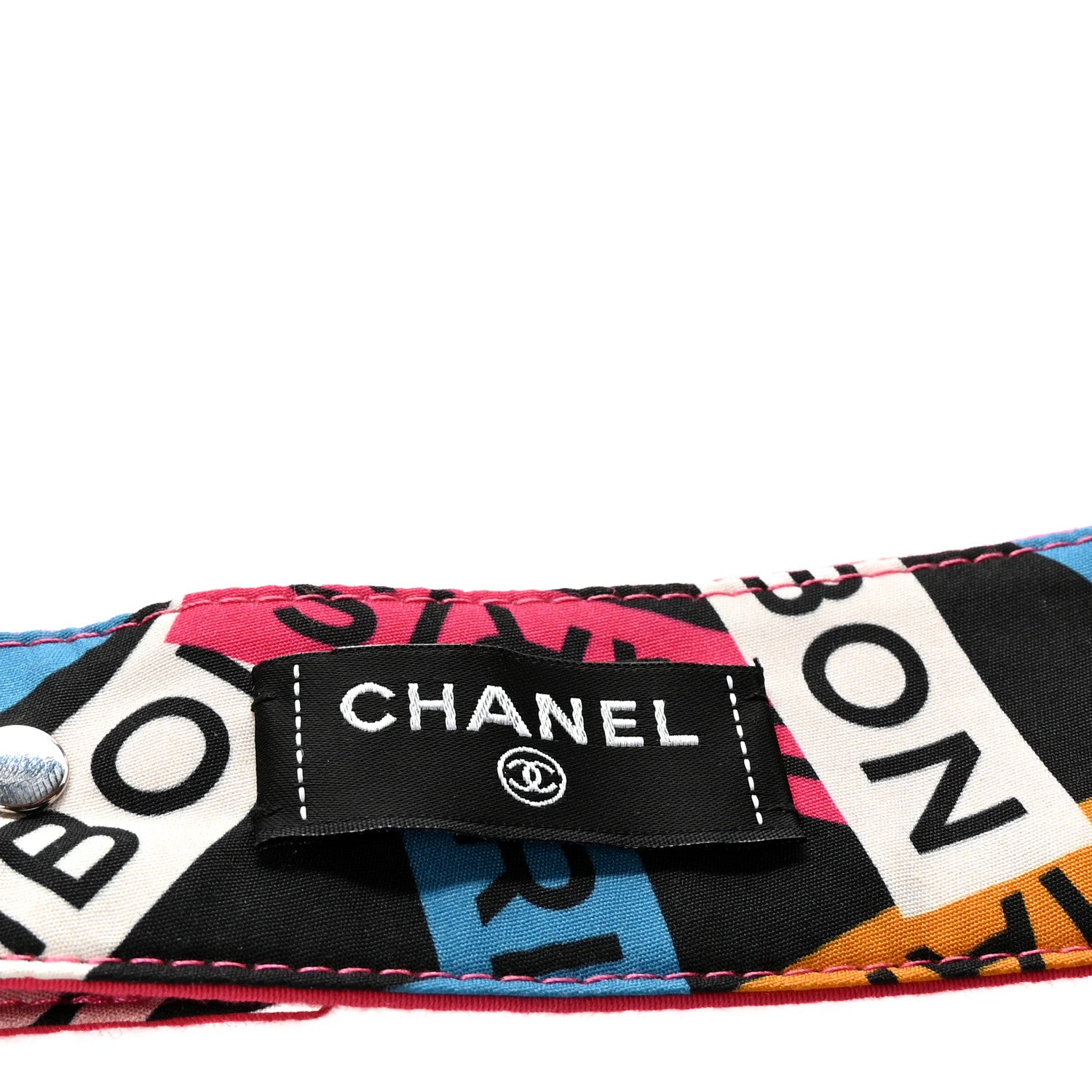 Chanel Cotton Canvas Logo CC Visor Pink Black 8 of 8
