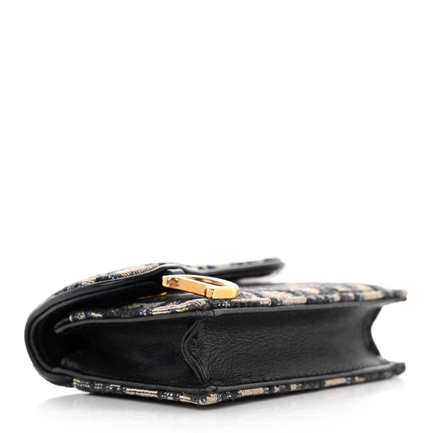 Christian Dior Oblique Saddle Card Holder Blue 4 of 9