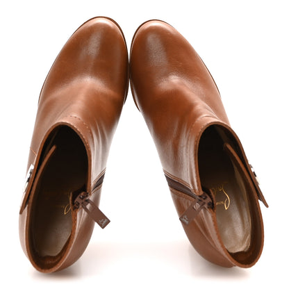 Christian Louboutin Calfskin Janis Alta 120 Booties 38.5 Cuoio 2 of 8