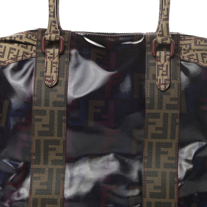Fendi Zucca Zucchino Spalmati Large Mixed Media B Mix Tote Multicolor Tobacco 8 of 14